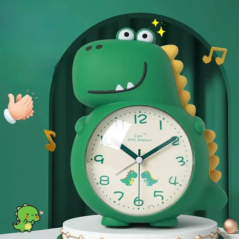 DinoRise Reloj despertador de dinosaurio — Luz de despertar suave, movimiento silencioso
