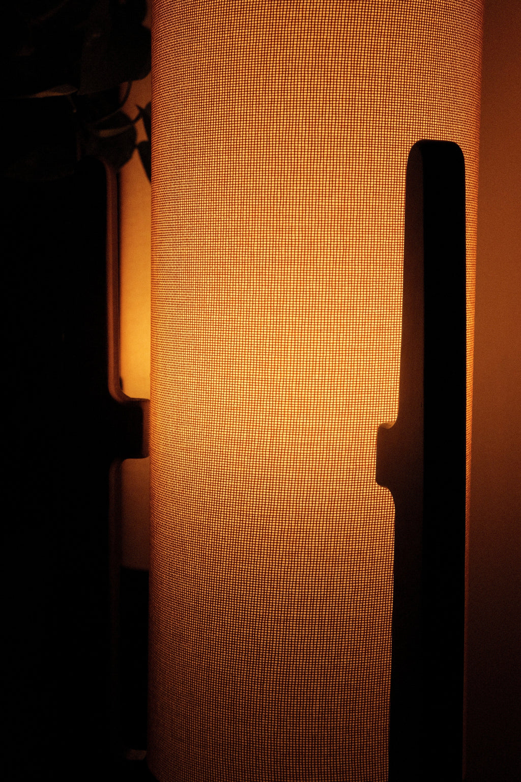 Serene Linen Shade Floor Lamp With Natural Wood Frame