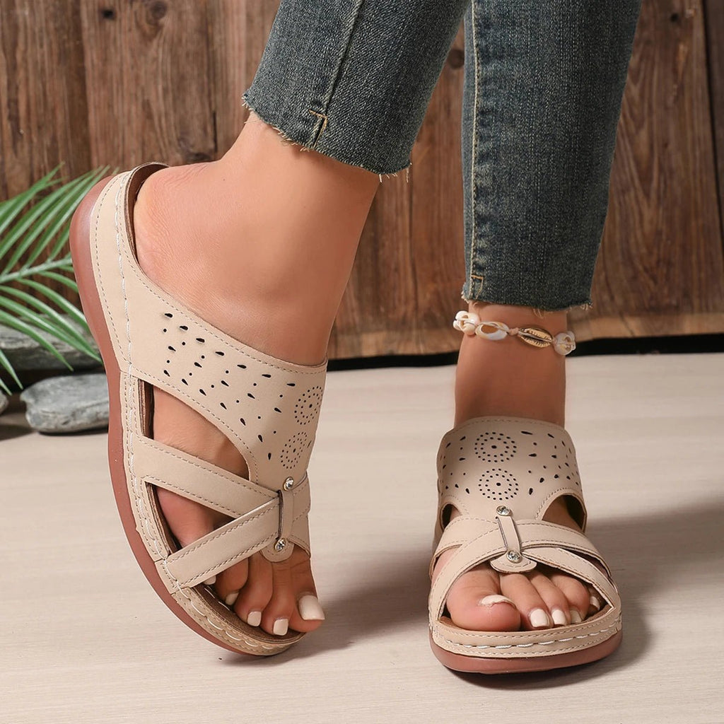 Sandalias de cuña con plataforma VivaStride — Soporte ortopédico y altura de cuña equilibrada