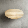 Rice Paper Ceiling Pendant Light With Oval Shade For Cozy Indoor Living Spaces Everyday Use
