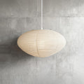 Rice Paper Pendant Light With Oval Shade For Indoor Ceiling Installations Ideal For Living Rooms And Hallways