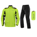 Breathable Waterproof Rainwear Set For Outdoor Hiking Cycling Camping (Green Black Orange)