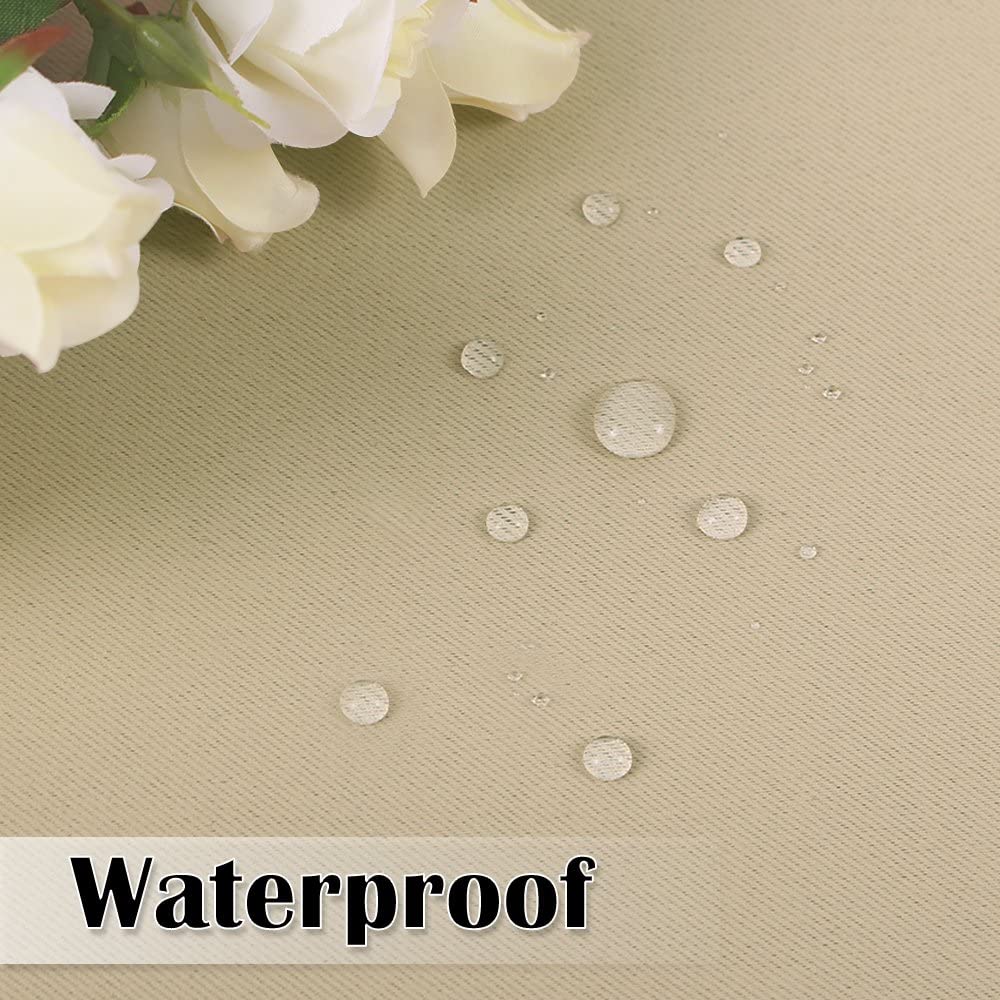 2 Panels Waterproof Patio Curtain With Eyelets Outdoor Privacy And Windproof