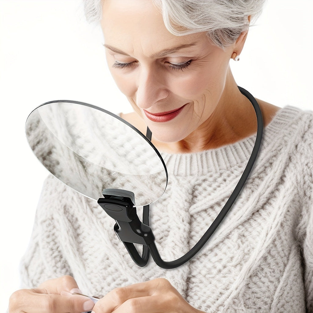 5X Zoom Neck Strap Magnifier — Hands-Free Wearable Design, Integrated Neck Rest