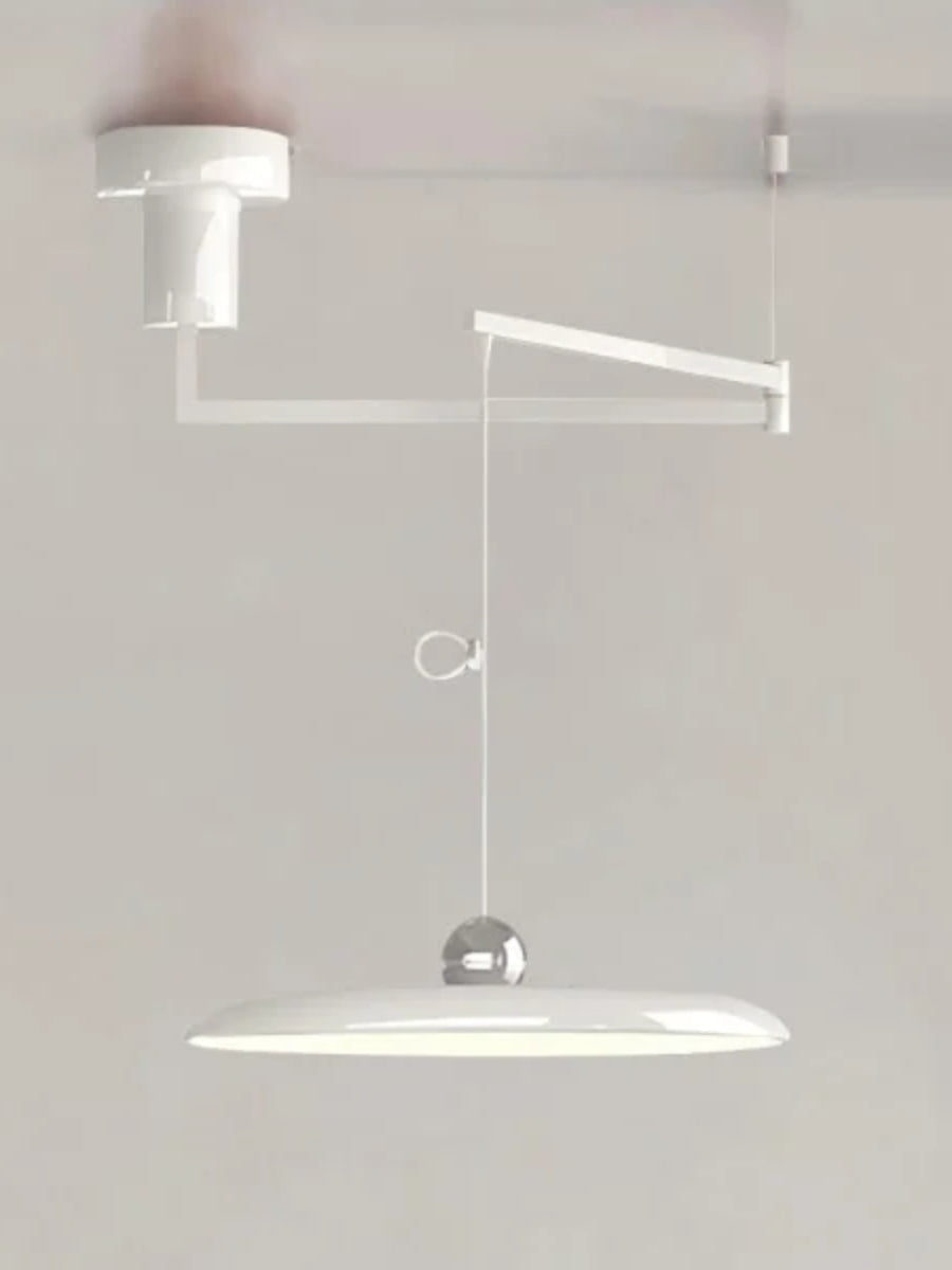 Adjustable Pendant Light With Swivel Arm In Minimalist Industrial Metal