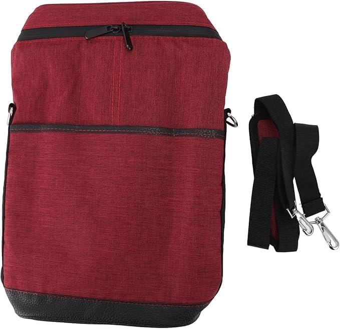 Robuste isolierte Kühltasche aus Canvas – Weintragetasche für zwei Flaschen, verstellbarer Trageriemen