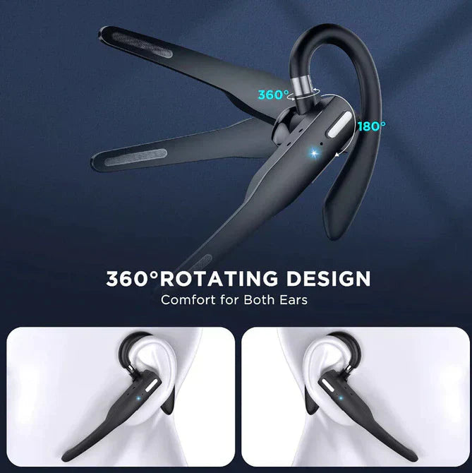 Kabelloses Bluetooth-Headset – Zwei Mikrofone, Geräuschunterdrückung