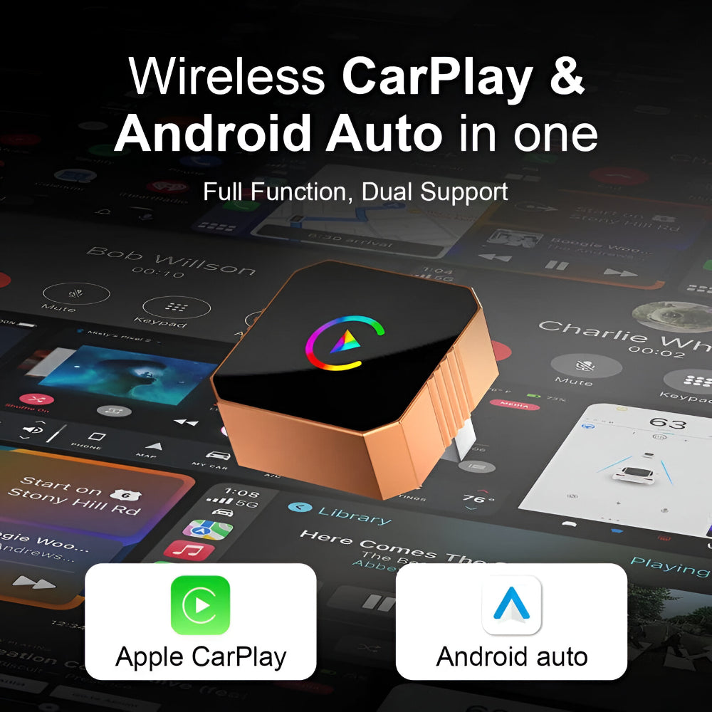 Adattatore wireless per CarPlay — dispositivo USB compatto, collegamento diretto alla porta
