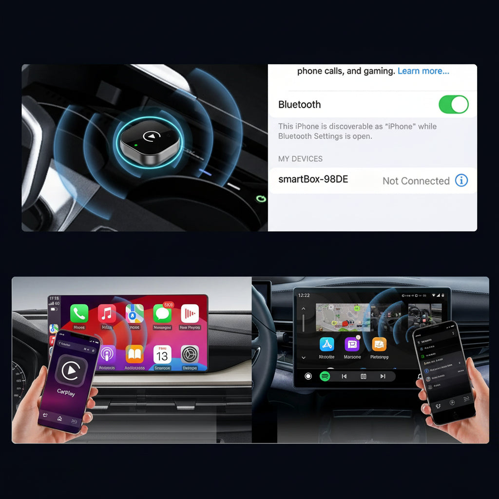 Kompaktes kabelloses CarPlay- und Android-Auto-Verbindungsmodul