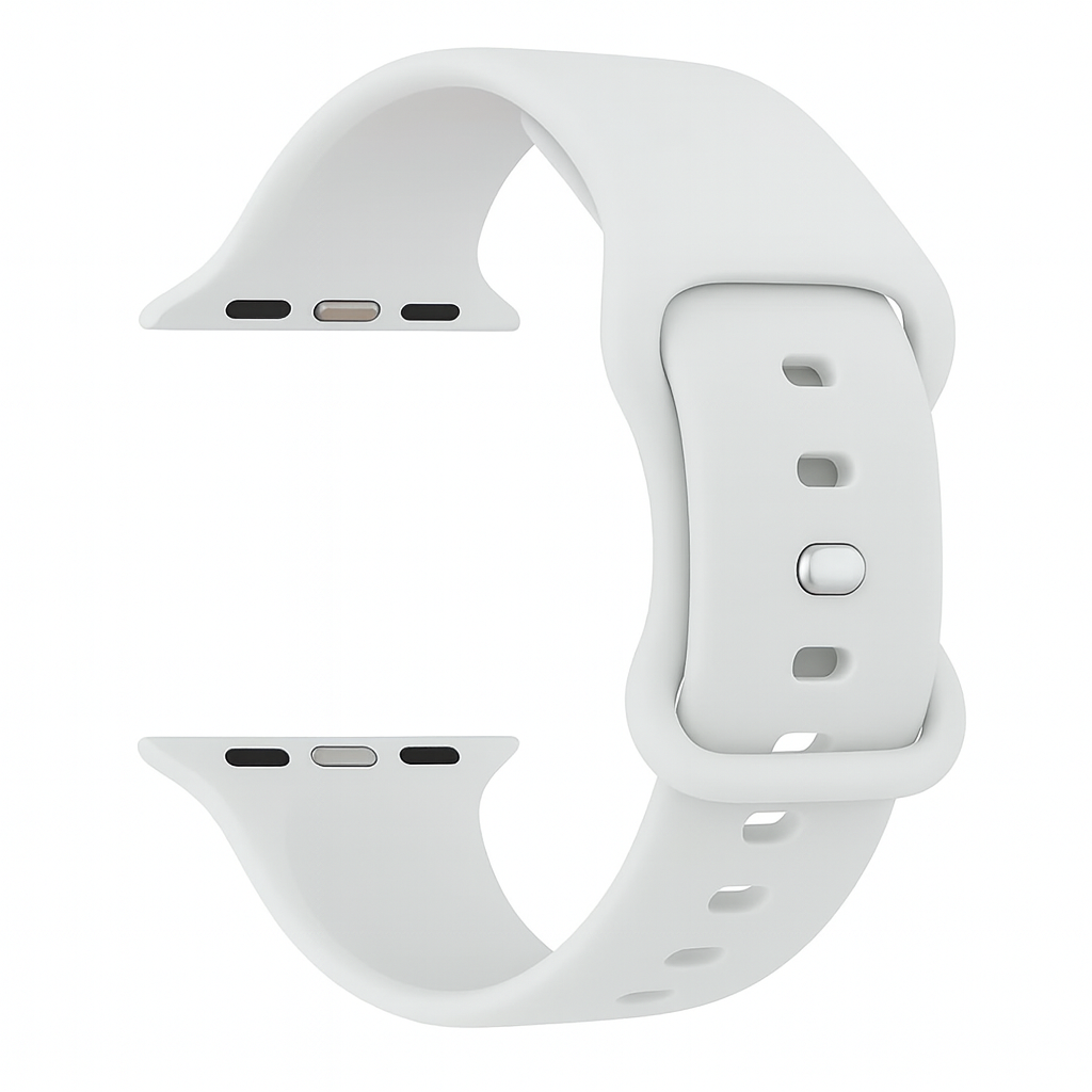 Classic White Silicone Apple Watch Replacement Band