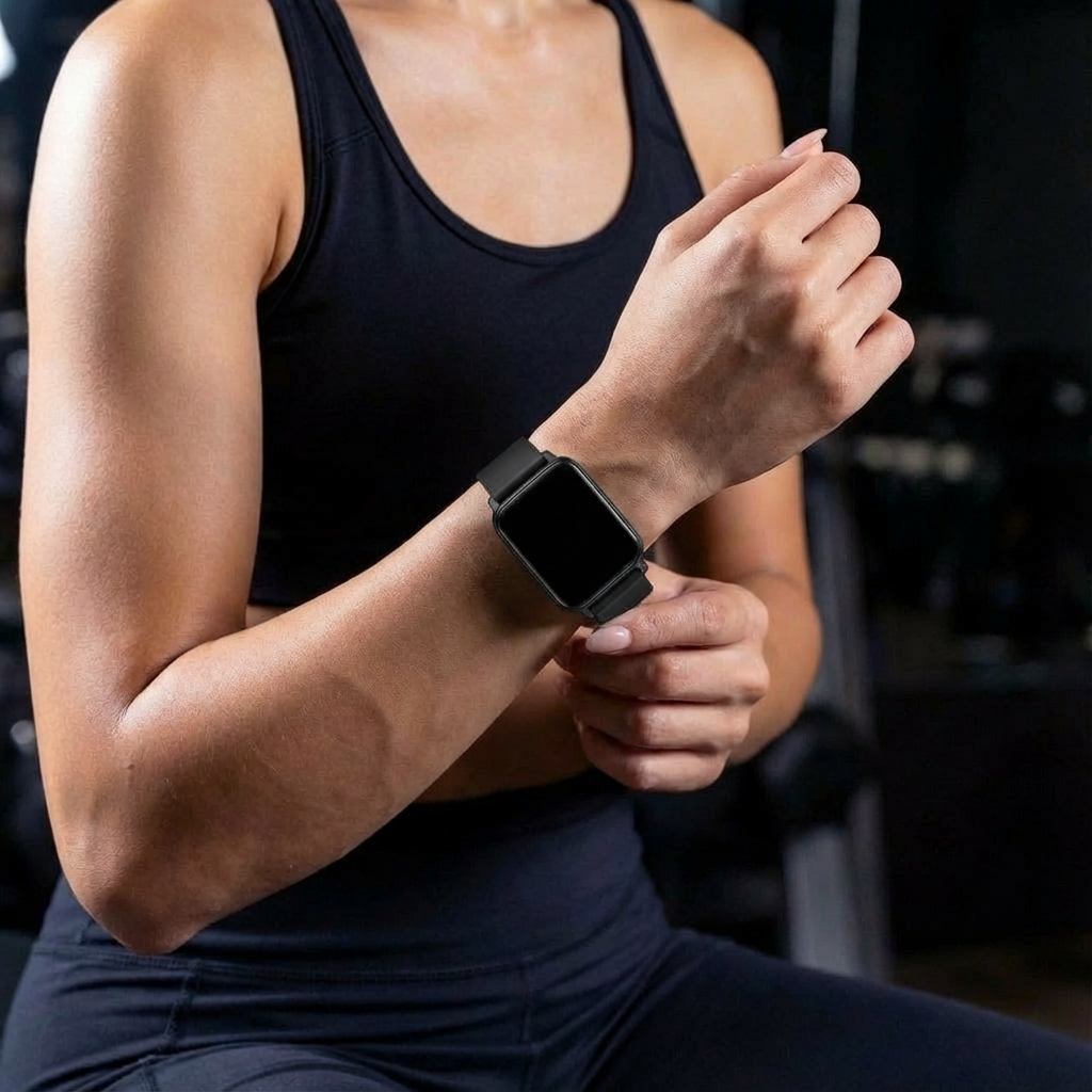 Xiaomi Smart Band 7 Pro用シリコン交換ストラップ — ブラック