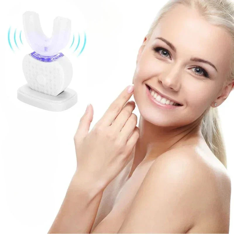 Ultrasonic Whitening Toothbrush With Brushing Results