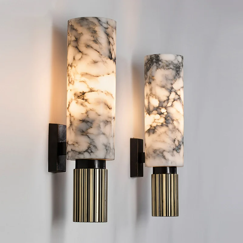 Dimmable Astra Wall Lamp In Marble Finish For Living Rooms And Entryways Modern Style Accent For Walls