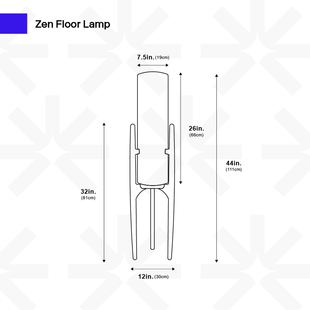 Serene Linen Shade Floor Lamp With Natural Wood Frame