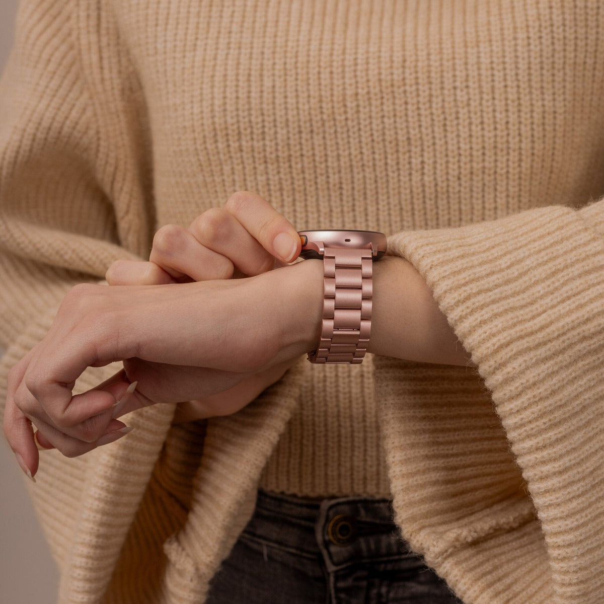 Bracelet rose en acier inoxydable pour Samsung Galaxy Watch 4 40 mm
