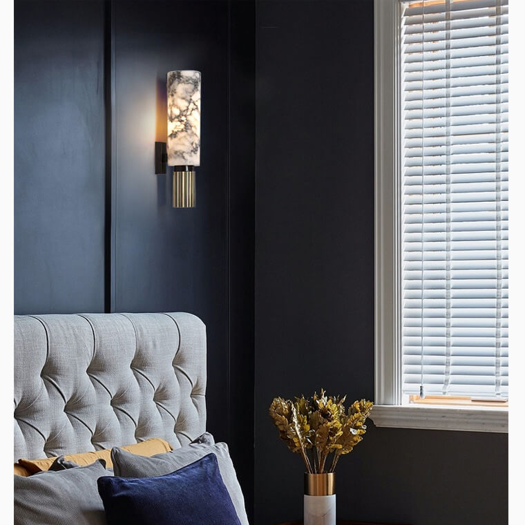 Dimmable Astra Wall Lamp In Marble Finish For Living Rooms And Entryways Modern Style Accent For Walls
