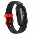 Soft Silicone Replacement Strap for Fitbit Ace 3 — Black and Red