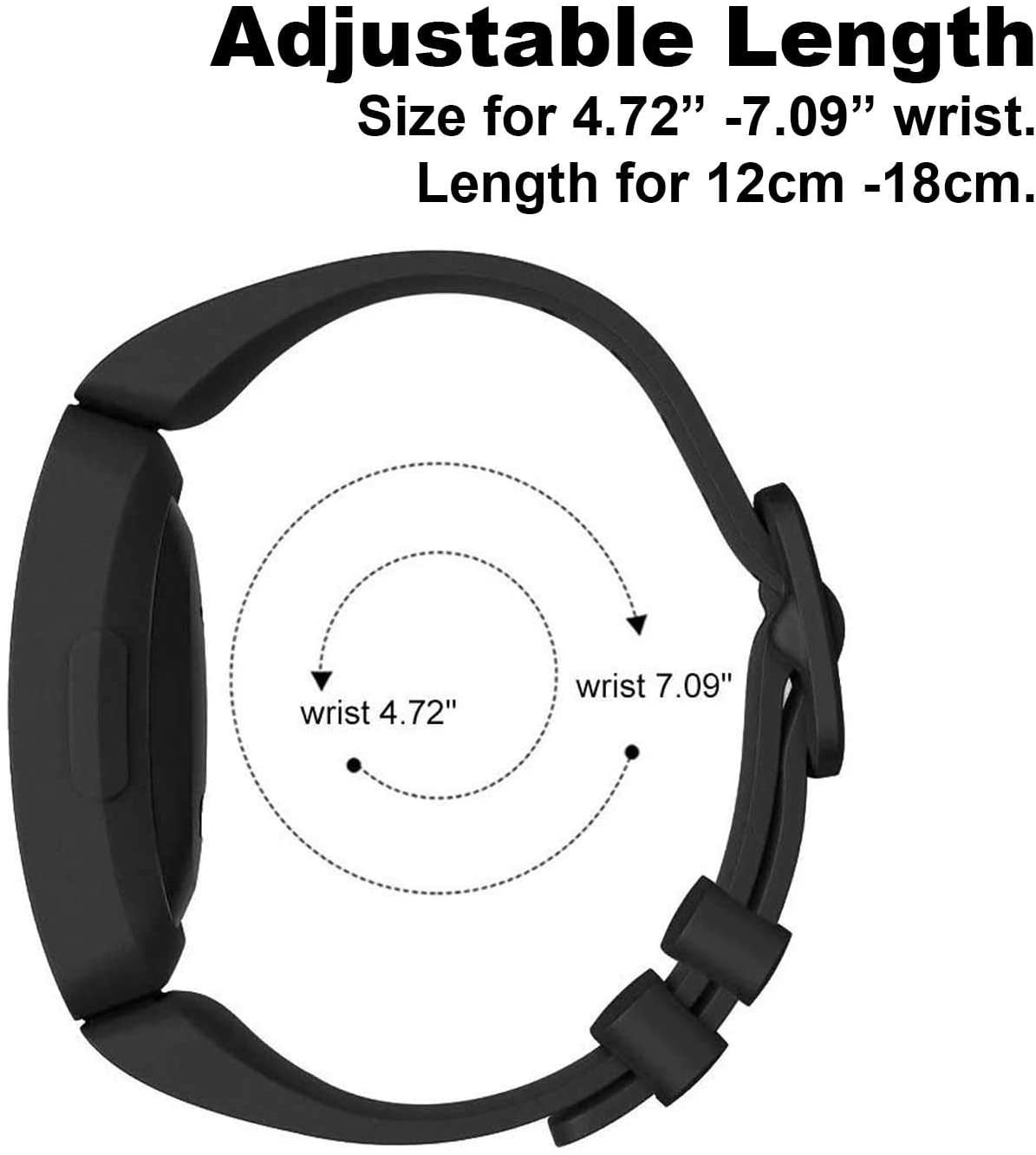 Náhradní řemínek pro Fitbit Ace 3 — pohodlný černý silikon