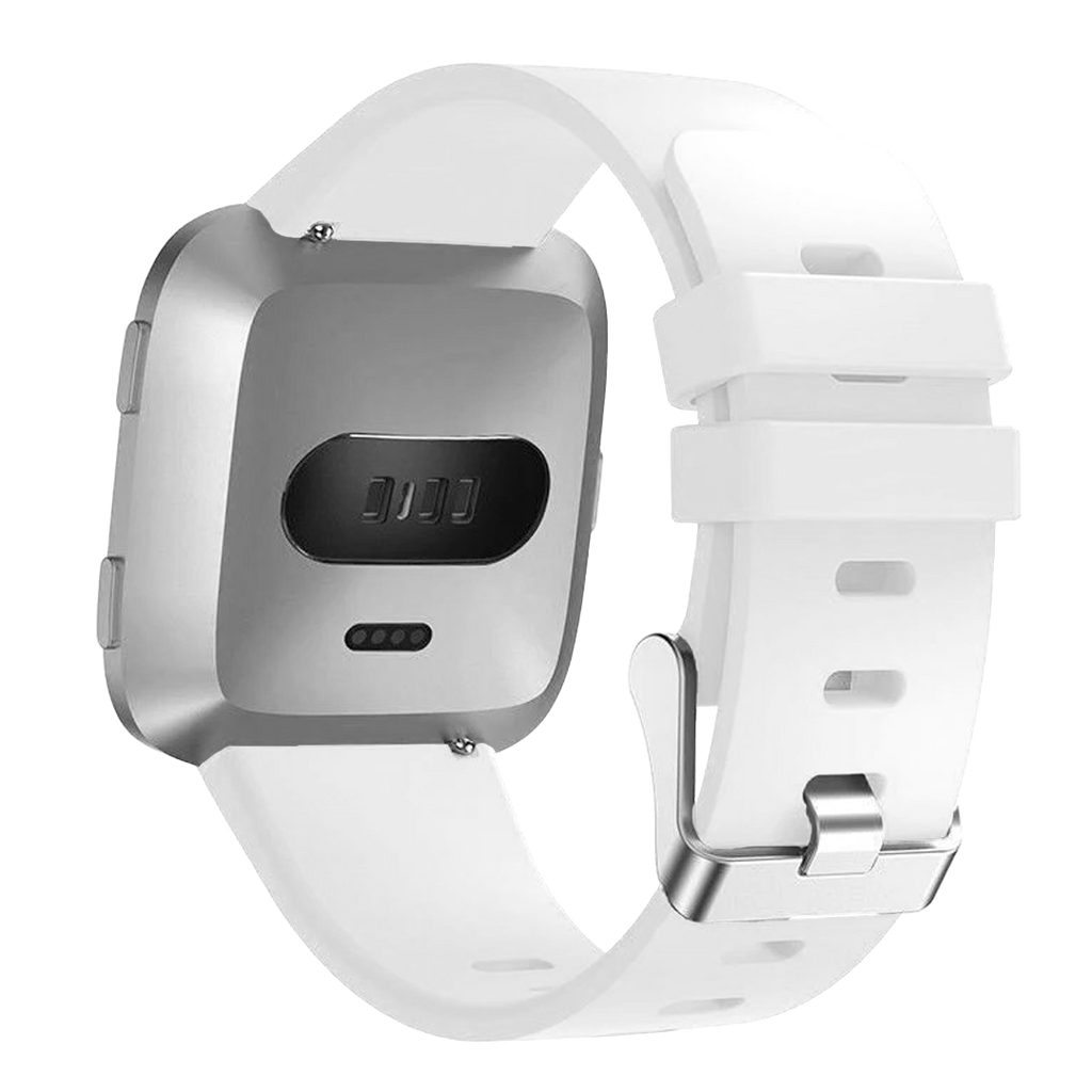 Bílý silikonový náhradní řemínek — řemínek k hodinkám Fitbit Versa/Versa 2