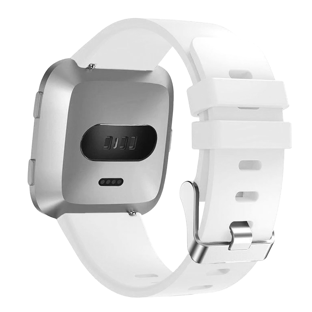 Bílý silikonový náhradní řemínek — řemínek k hodinkám Fitbit Versa/Versa 2