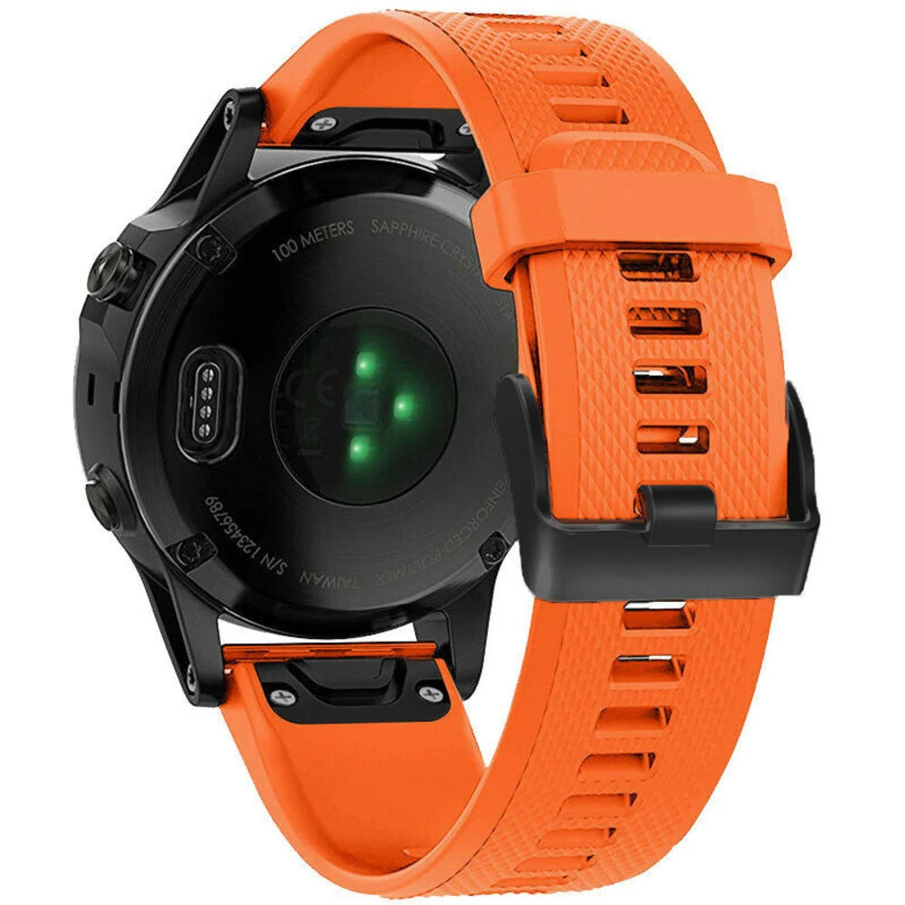 Náhradní oranžový silikonový řemínek k hodinkám Garmin Fenix 7