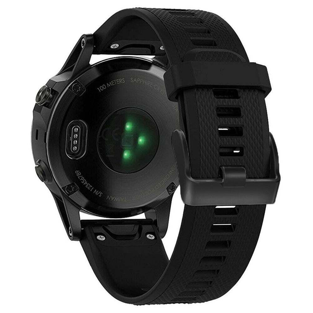 Λουράκι ρολογιού Garmin Fenix 7 από μαύρη σιλικόνη