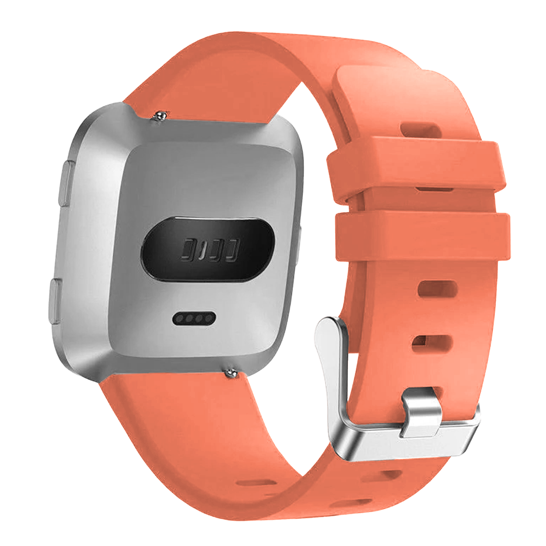 Náhradní grapefruitový silikonový řemínek kompatibilní s hodinkami Fitbit Versa a Versa 2