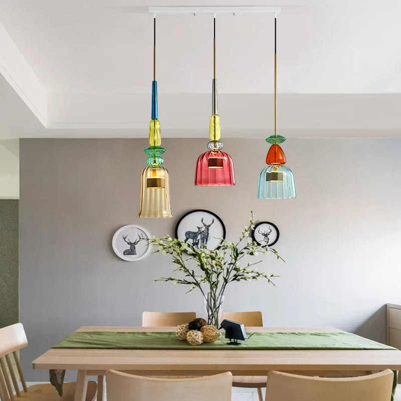 Lampada a sospensione regolabile in altezza dai colori vivaci | Ka-mostore