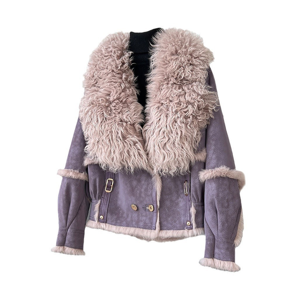 Manteau en fourrure de lapin