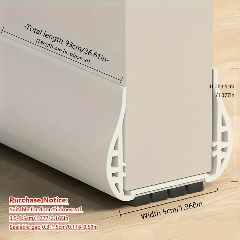 Adjustable Draft Stopper For Doors Reducing Cold, Wind And Noise