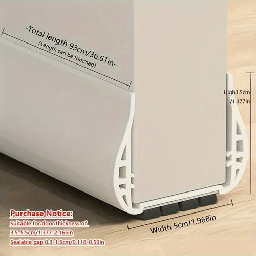 Adjustable Draft Stopper For Doors Reducing Cold, Wind And Noise