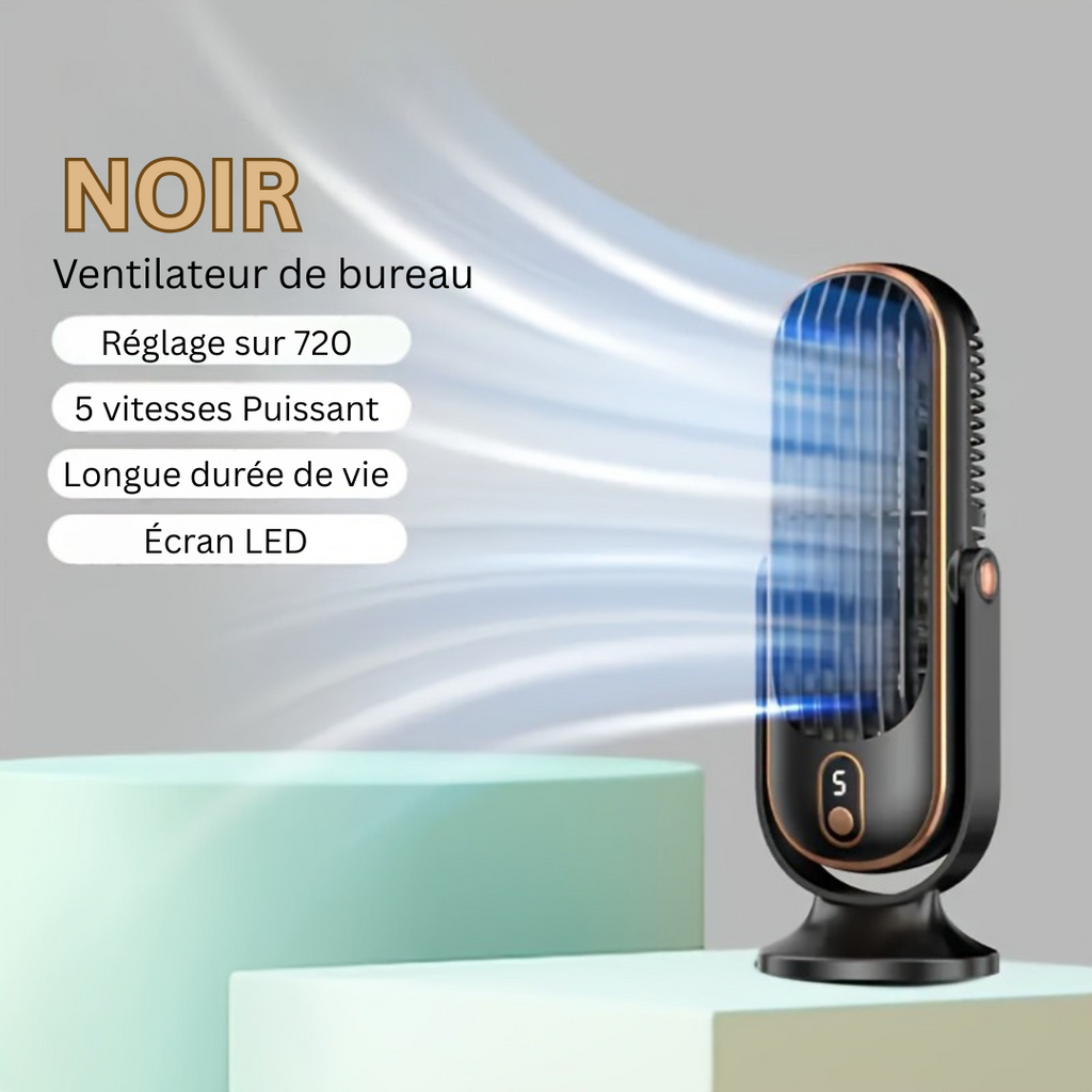 AeroLux Elite Cooling Fan | Dual Motor, 720° Rotation, USB Rechargeable & Ultra Quiet for Ultimate Comfort Anywhere | Ka-mostore