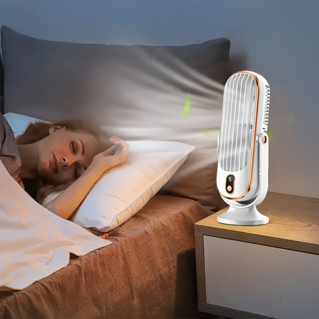 AeroLux Elite Cooling Fan | Dual Motor, 720° Rotation, USB Rechargeable & Ultra Quiet for Ultimate Comfort Anywhere | Ka-mostore
