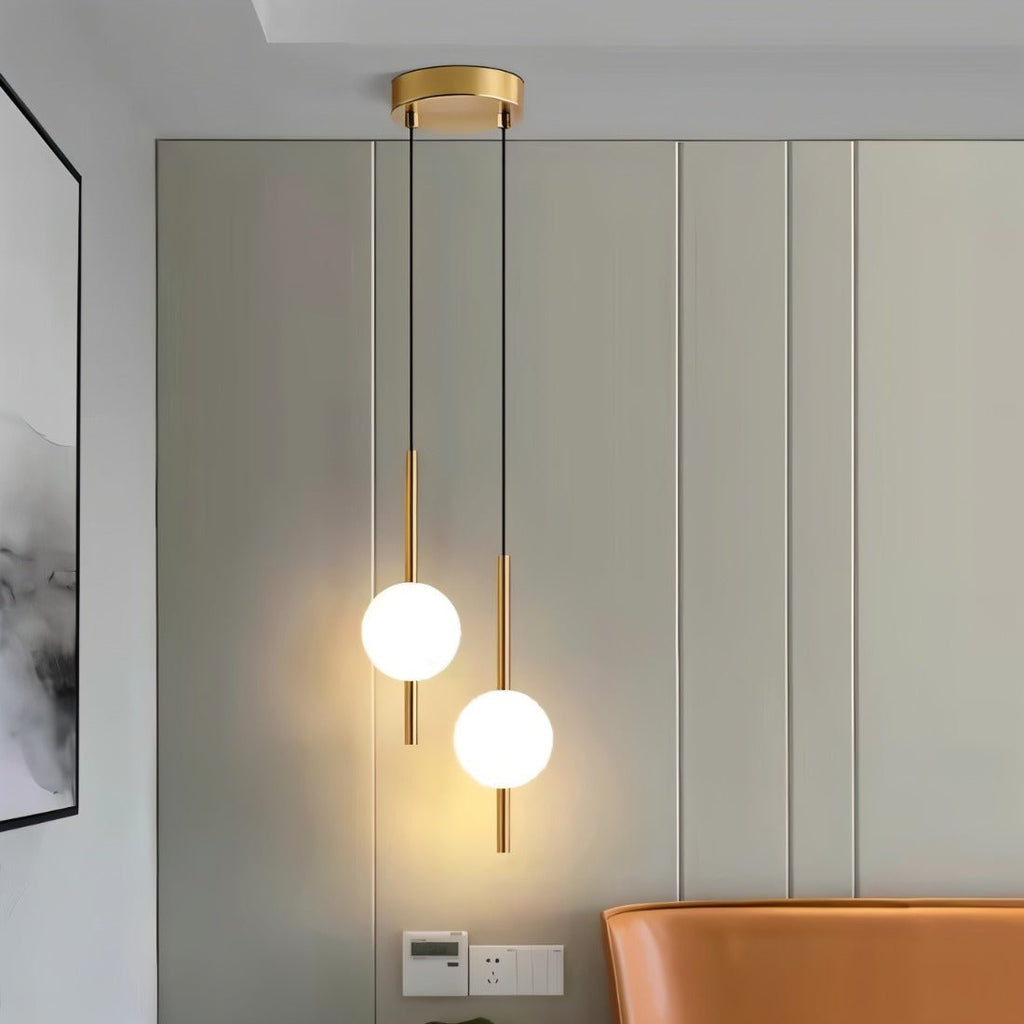 Lyra Pendant Light In Nordic Glass Pendant Light With Adjustable LED For Kitchen Islands