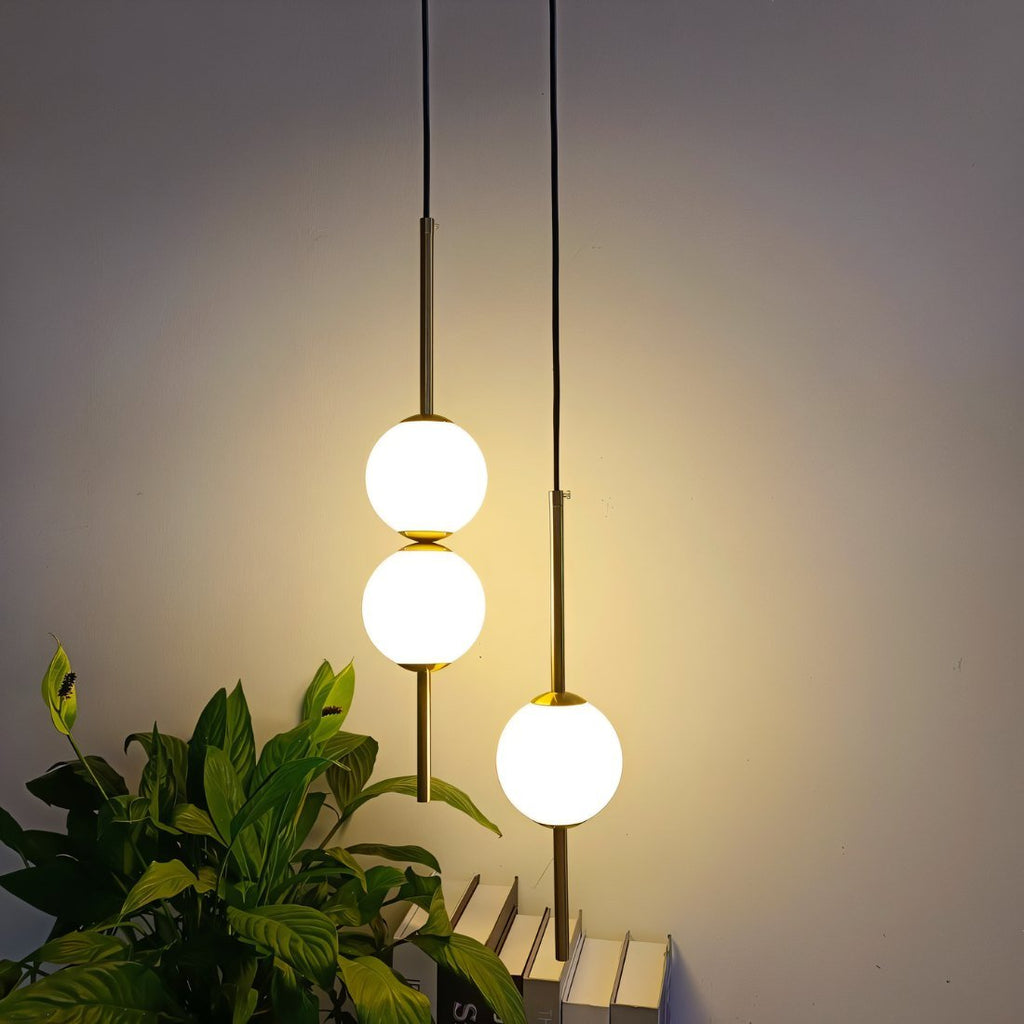 Lyra Pendant Light In Nordic Glass Pendant Light With Adjustable LED For Kitchen Islands