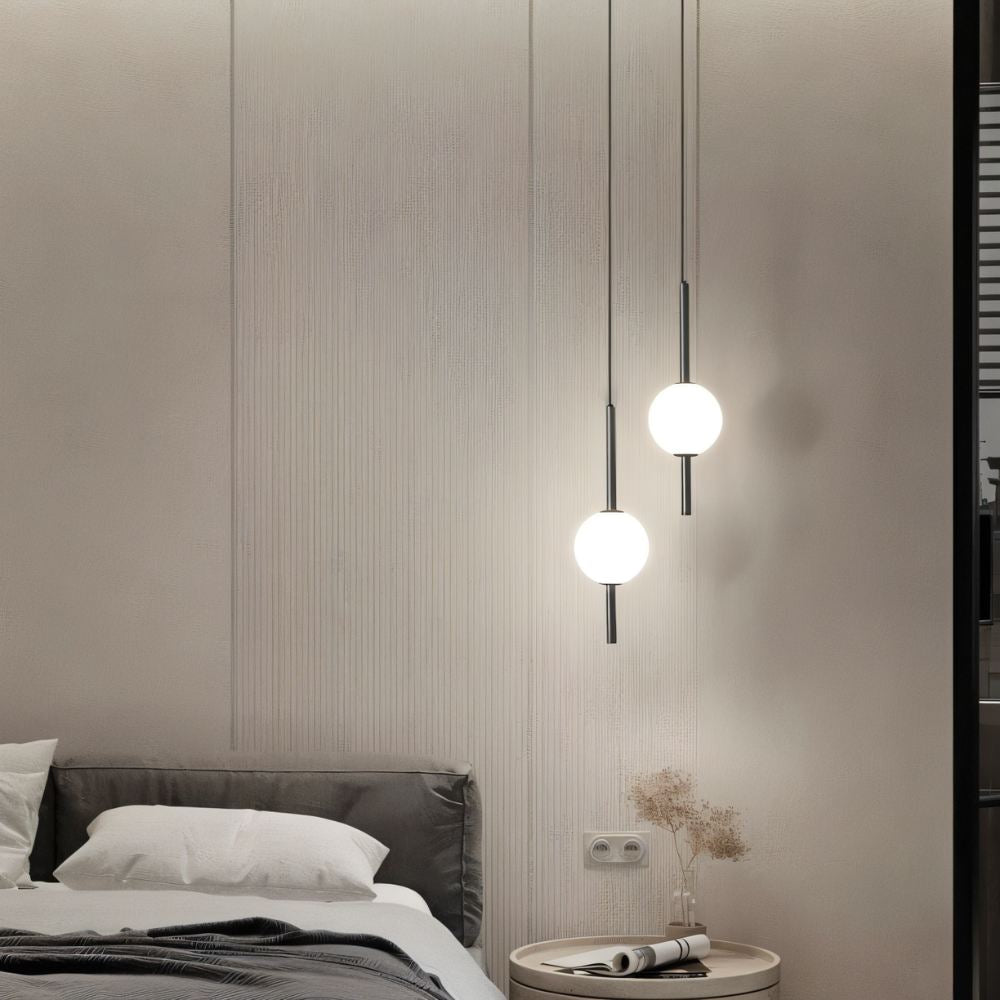 Lyra Pendant Light In Nordic Glass Pendant Light With Adjustable LED For Kitchen Islands