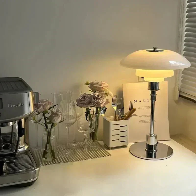 Asterin Modern Art Deco Glow Desk Lamp With Bold Geometric Pattern For Modern Living Spaces