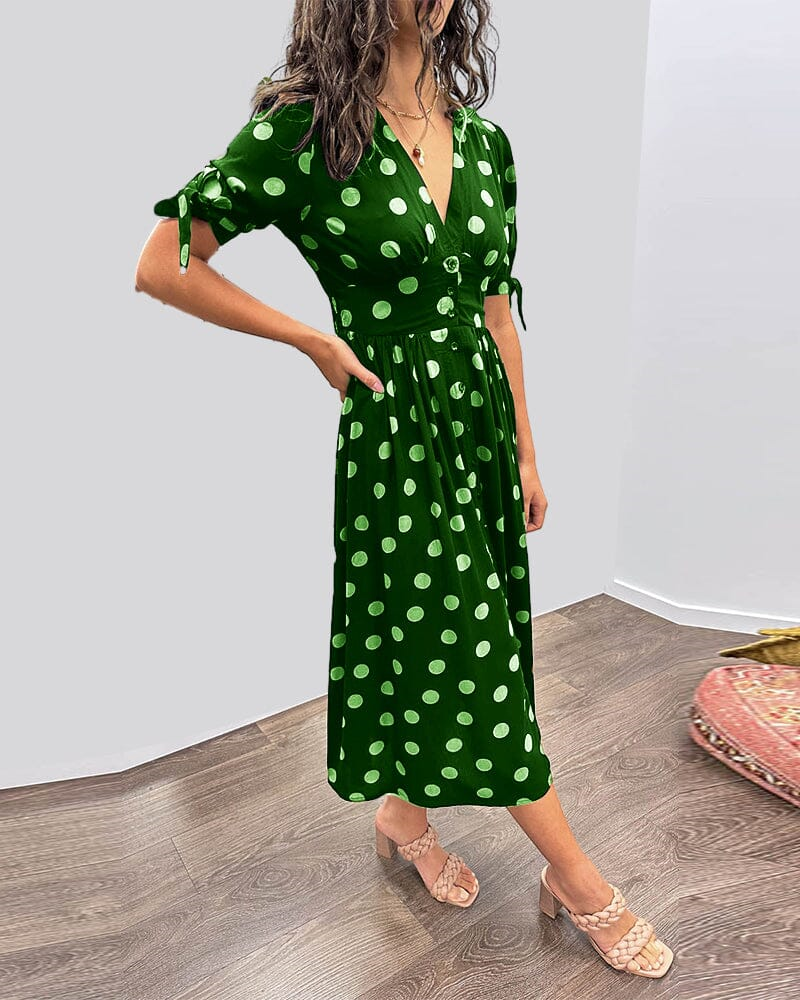 Alexandra – Elegant kjole med prikker | Ka-mostore