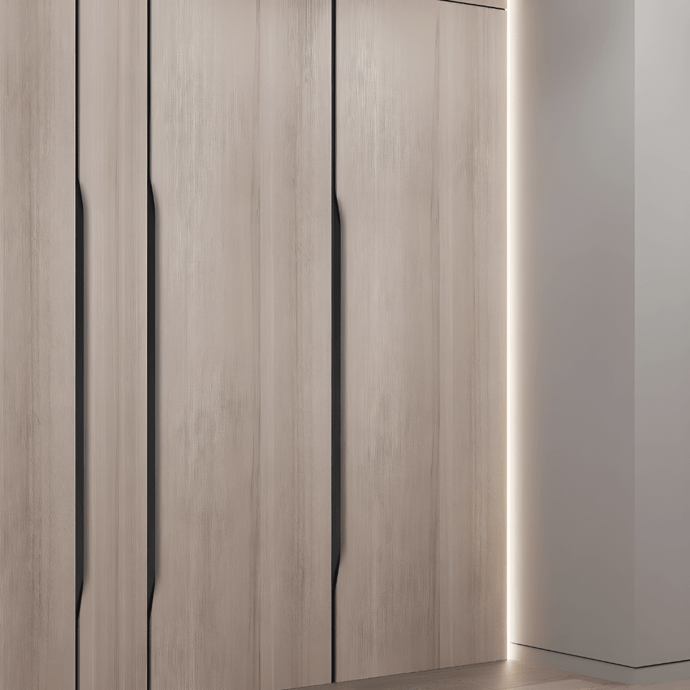 Corner Profile Cabinet With Anti-Fingerprint Finish And Hidden Handleless