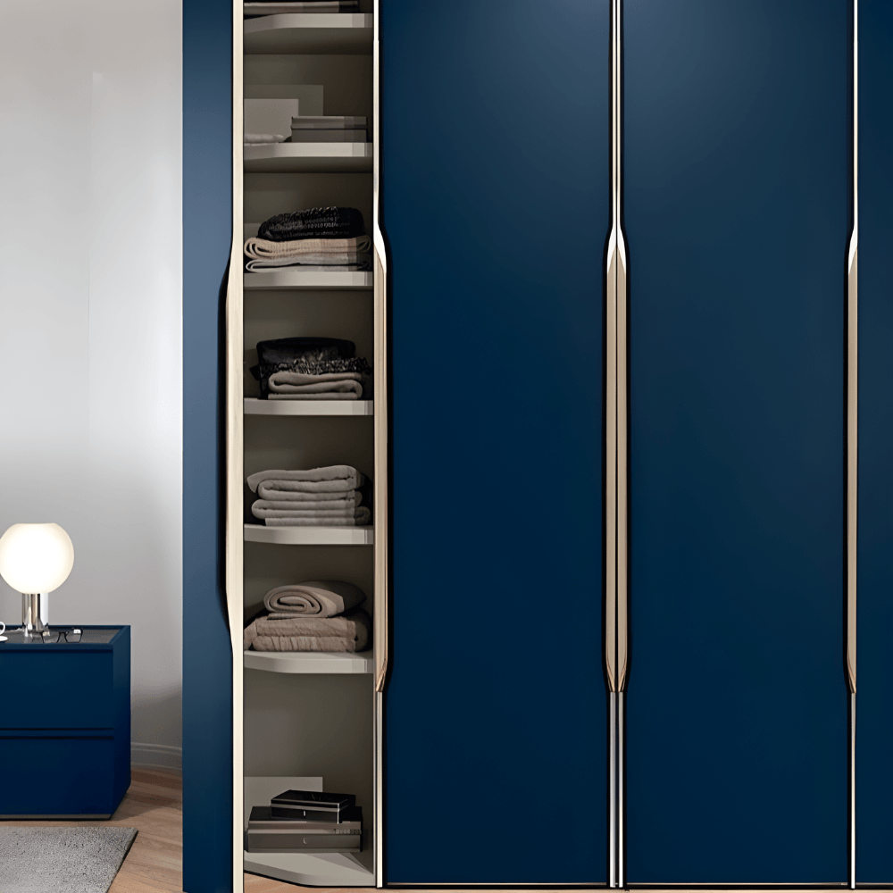 Corner Profile Cabinet With Anti-Fingerprint Finish And Hidden Handleless