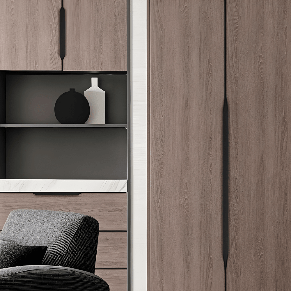 Corner Profile Cabinet With Anti-Fingerprint Finish And Hidden Handleless