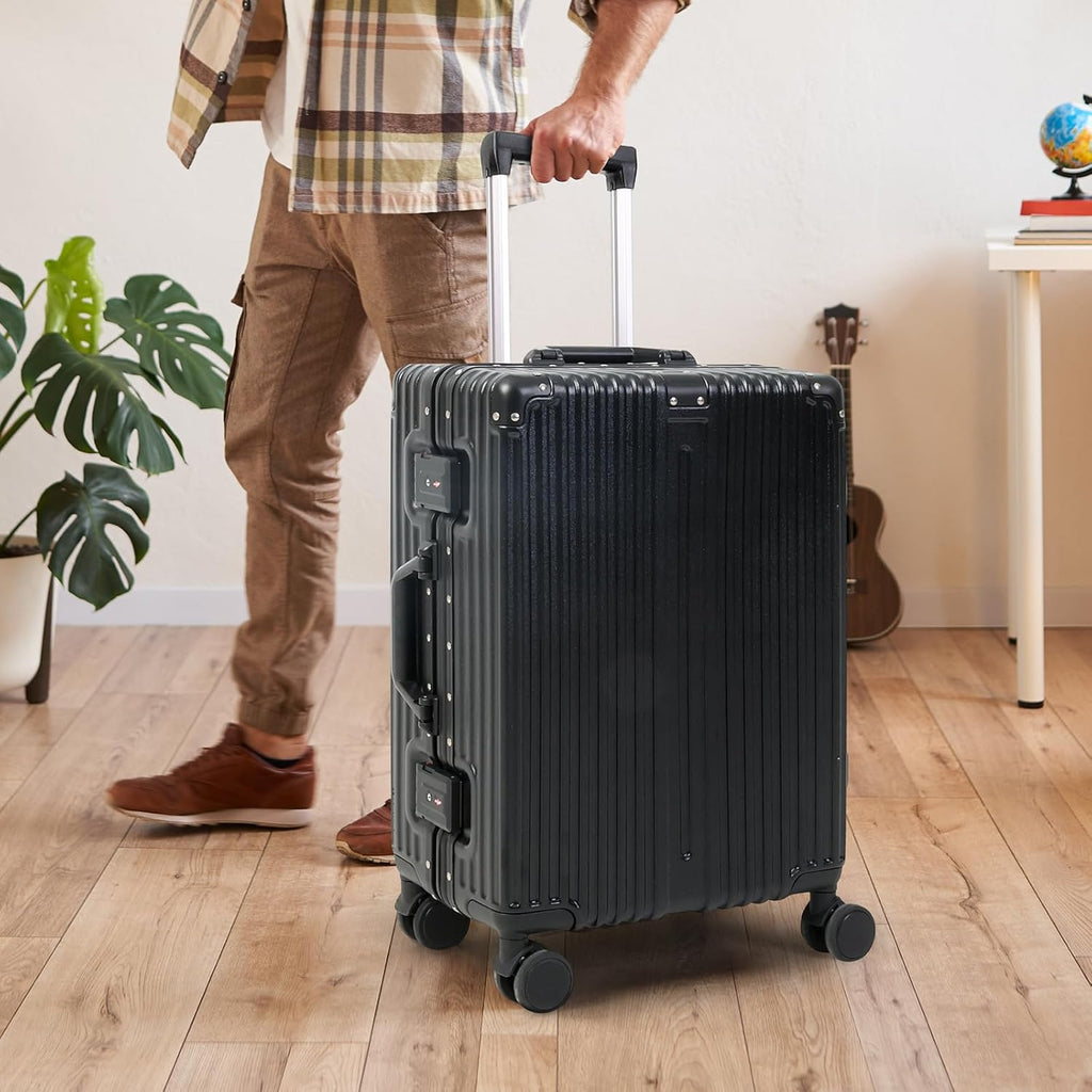 Equipaje de aluminio: cerradura TSA y ruedas giratorias silenciosas | Ka-mostore