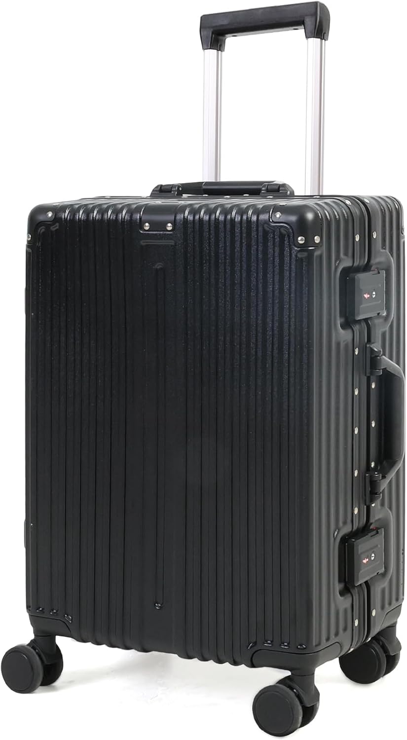 Equipaje de aluminio: cerradura TSA y ruedas giratorias silenciosas | Ka-mostore