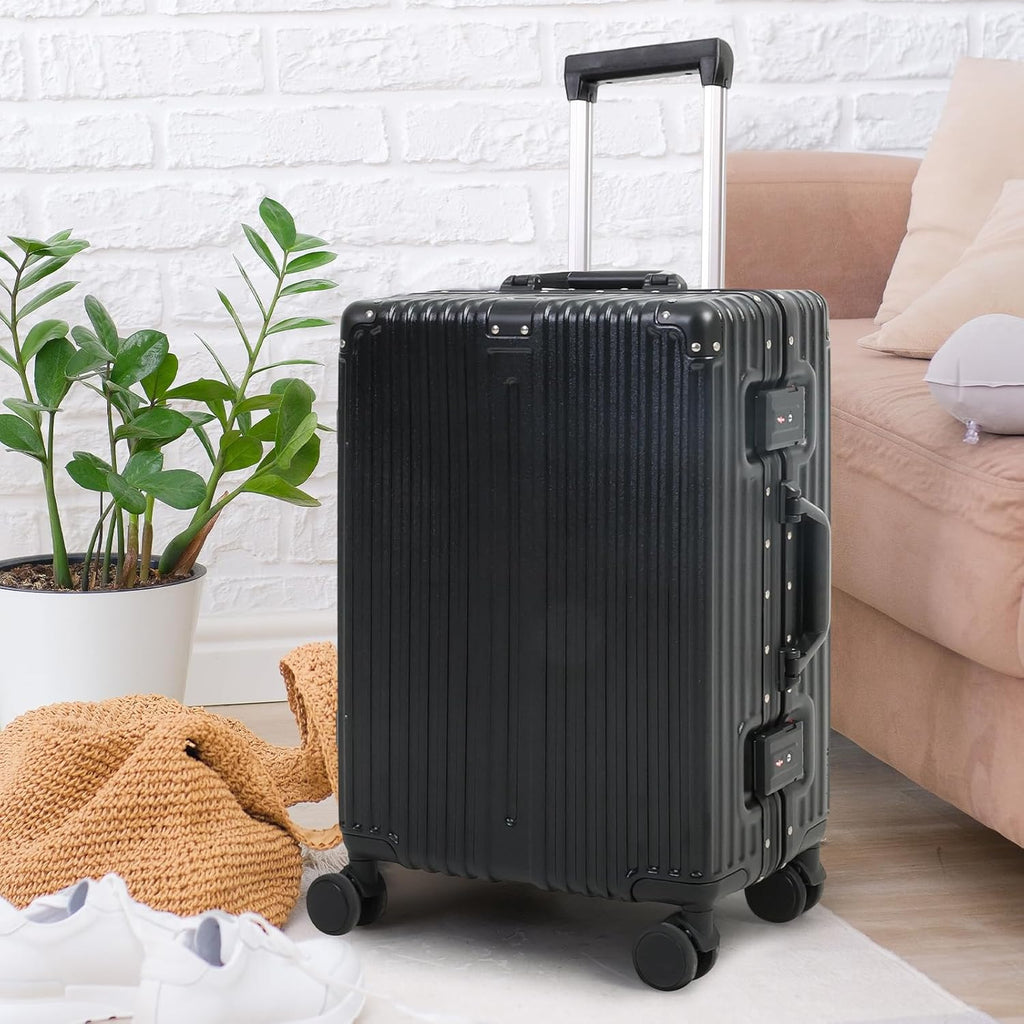 Equipaje de aluminio: cerradura TSA y ruedas giratorias silenciosas | Ka-mostore