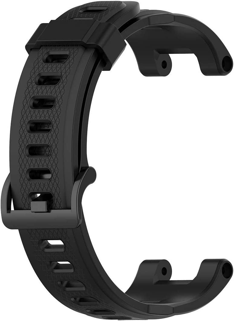 Amazfit T-Rex Pro Black Silicone Strap — Includes Screwdriver Set
