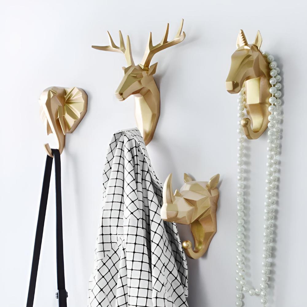 Whimsical Animal Head Wall Hooks for Keys & Coats | Ka-mostore