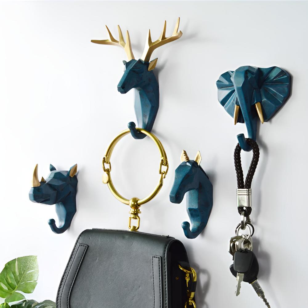Whimsical Animal Head Wall Hooks for Keys & Coats | Ka-mostore