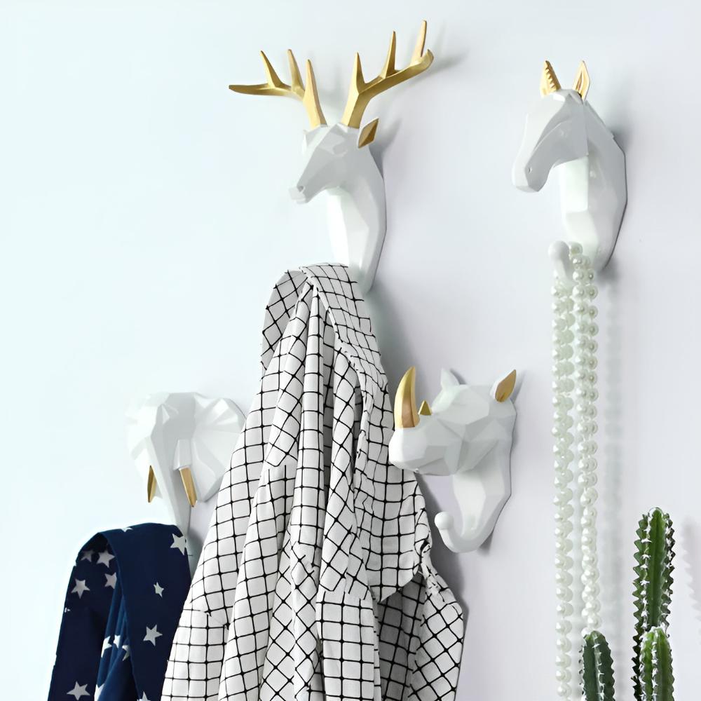 Whimsical Animal Head Wall Hooks for Keys & Coats | Ka-mostore