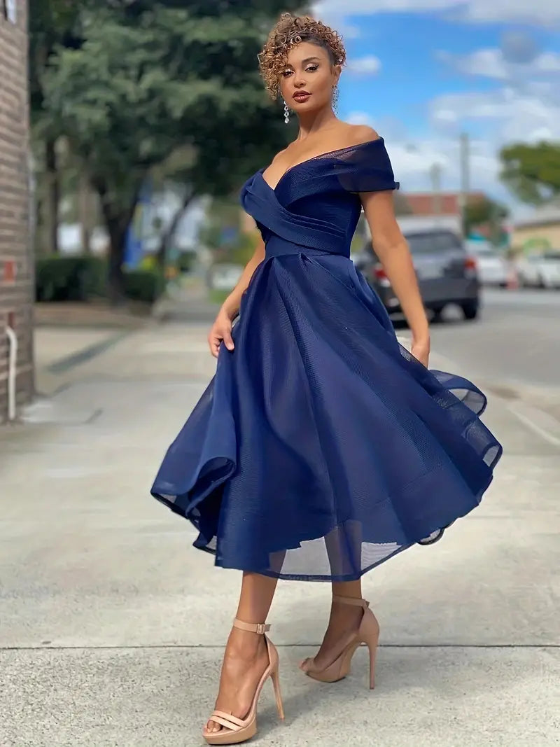 Anouk - Long Dress with Off-Shoulder Design, Flattering Cut | Ka-mostore