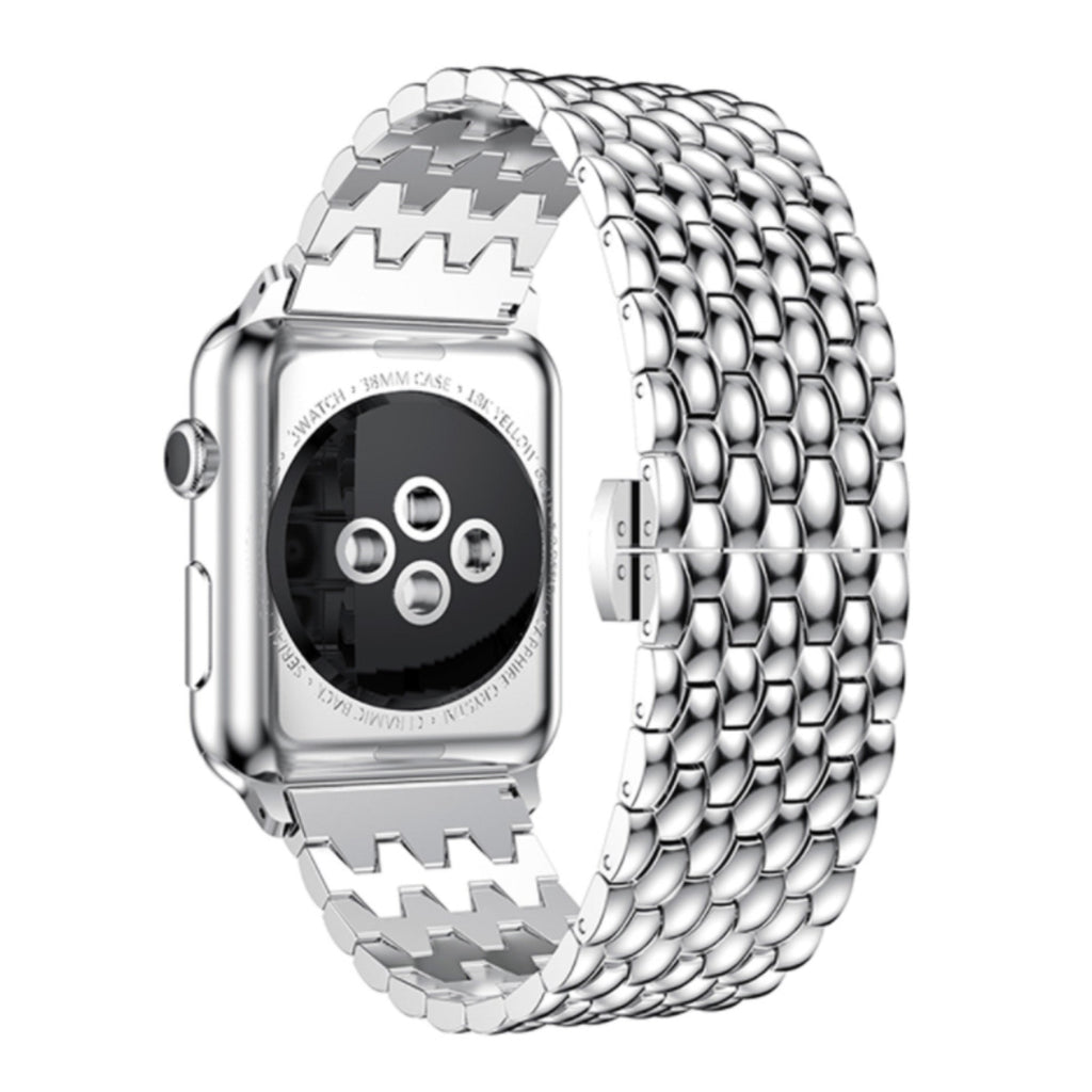 Steel Dragon Strap for Apple Watch in Silver Finish